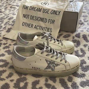 Excellent condition, Glitter Star Mirror Heel Hi Stars in Size 39.